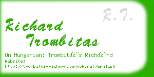 richard trombitas business card